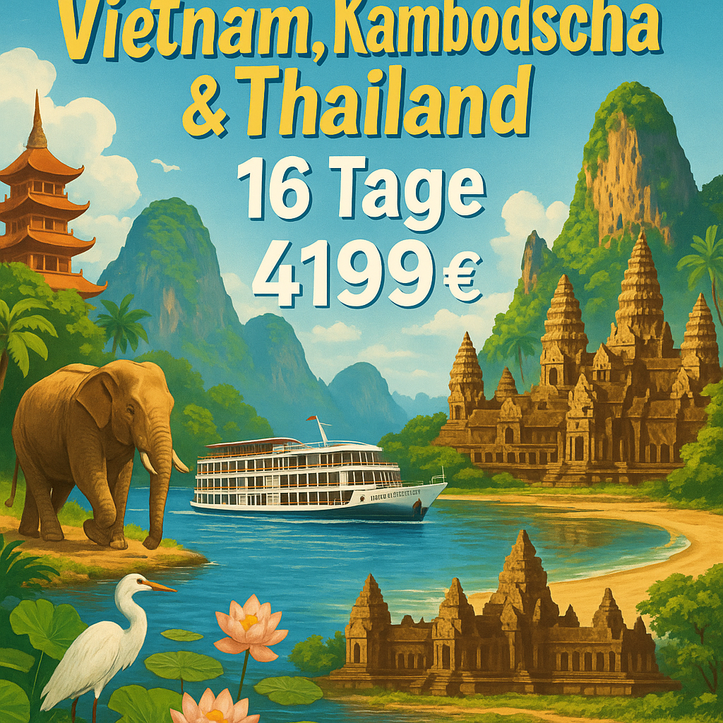 Kombinationsreisen Vietnam, Kambodscha & Thailand: Mekong-Flusskreuzfahrt mit LA MARGUERITE von Ho-Chi-Minh bis Kampong Cham inkl. Baden in Hua Hin 19
