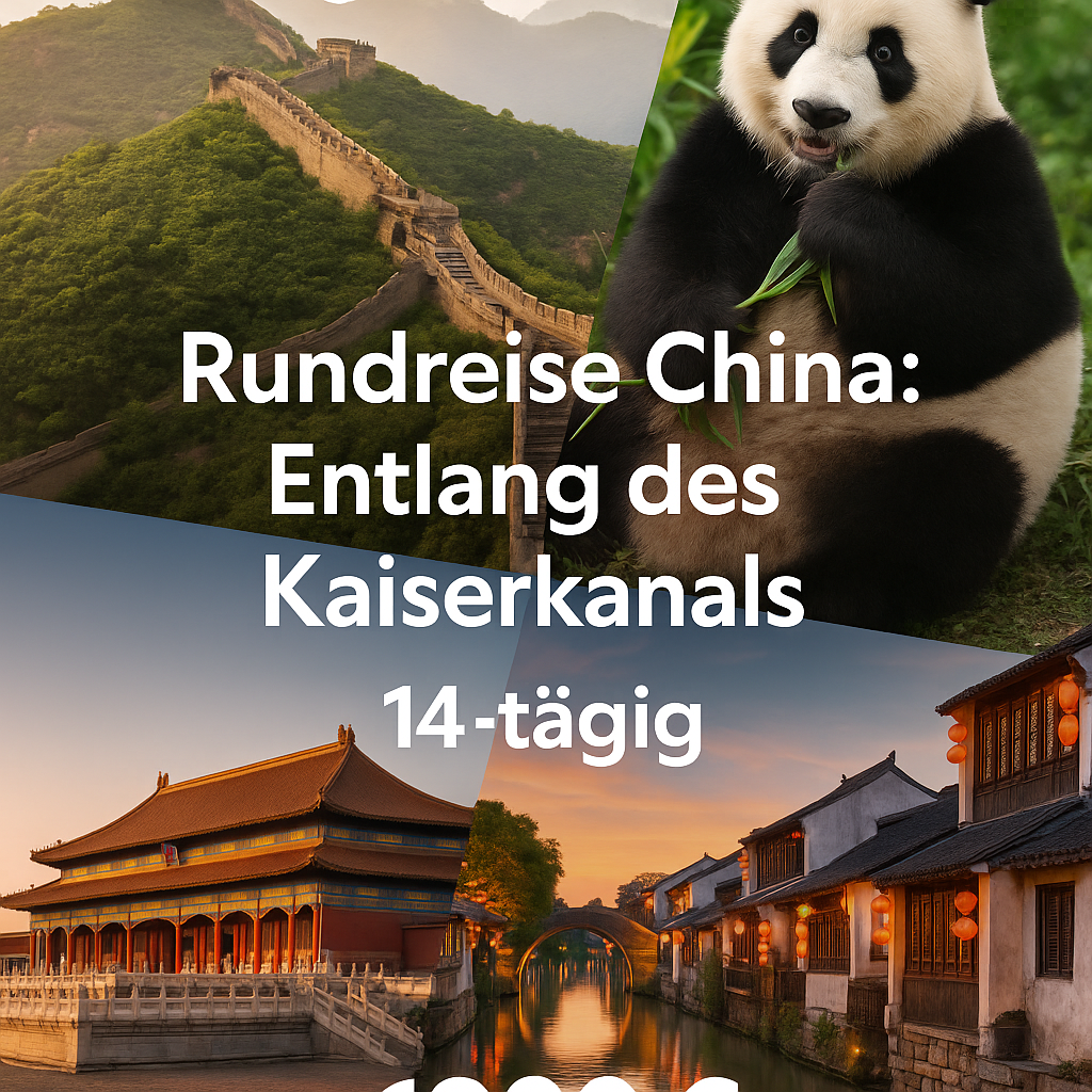 Rundreisen China: Entlang des Kaiserkanals 14-tägig inkl. Flug 4-Sterne-Hotels mit Verpflegung Ausflüge & Eintritte i. W. v. ca. 450 € p. P.