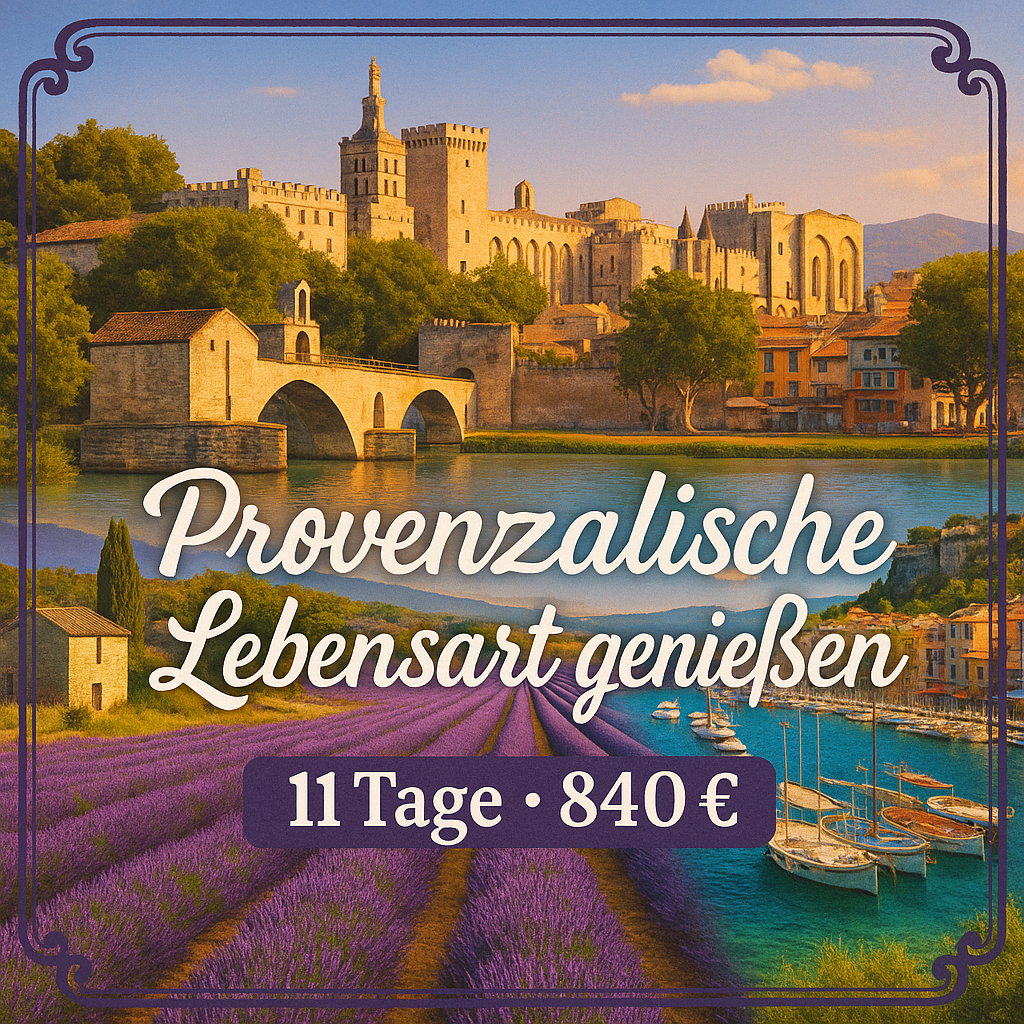 Rundreisen Frankreich - Provence: Flexible Mietwagen-Rundreise ab/an Marseille: Provenzalische Lebensart genießen 10 Nächte Route, Dauer und weitere