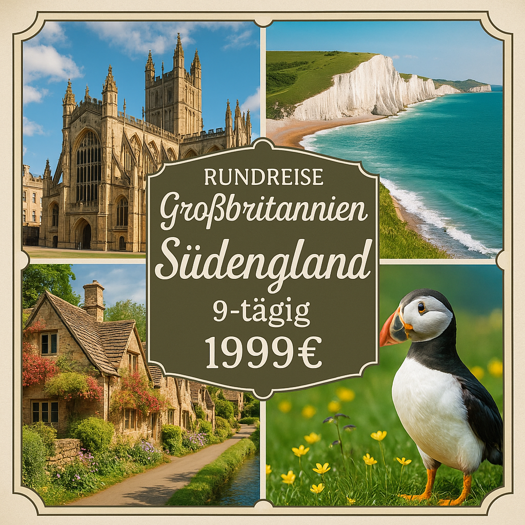 Rundreisen Großbritannien - Südengland: Historische Städte, beeindruckende Küstenlandschaften & charmante Dörfer 8-tägig inkl. Flüge Mittelklas