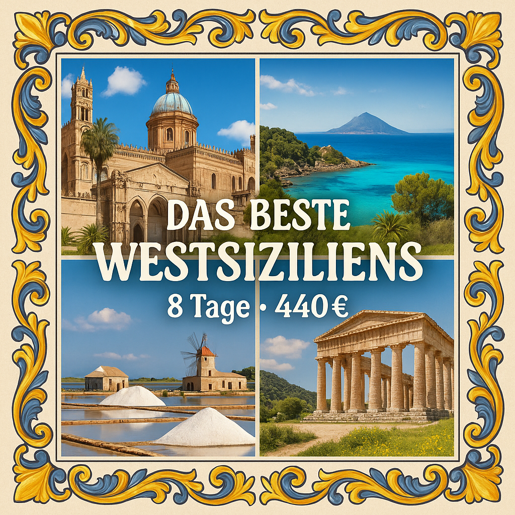Rundreisen Italien - Westsizilien: Flexible Mietwagen-Rundreise ab/an Palermo: Das Beste Westsiziliens 7 Nächte Route, Dauer und weitere Reisebestand