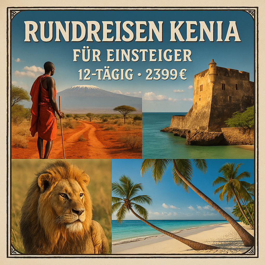 Rundreisen Kenia: Für Einsteiger mit Entspannung im Jacaranda Indian Ocean Beach Resort 12-tägig inkl. Flüge 4-Sterne-Hotel mit Halbpension / Mitte