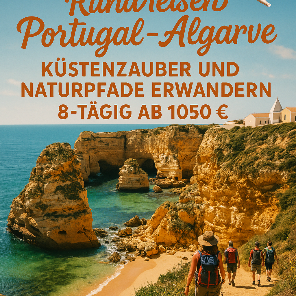Rundreisen Portugal – Algarve: Küstenzauber und Naturpfade erwandern 8-tägig inkl. Flug 3-/4-Sterne-Hotels mit Frühstück Inkl. 5 individuelle Wand