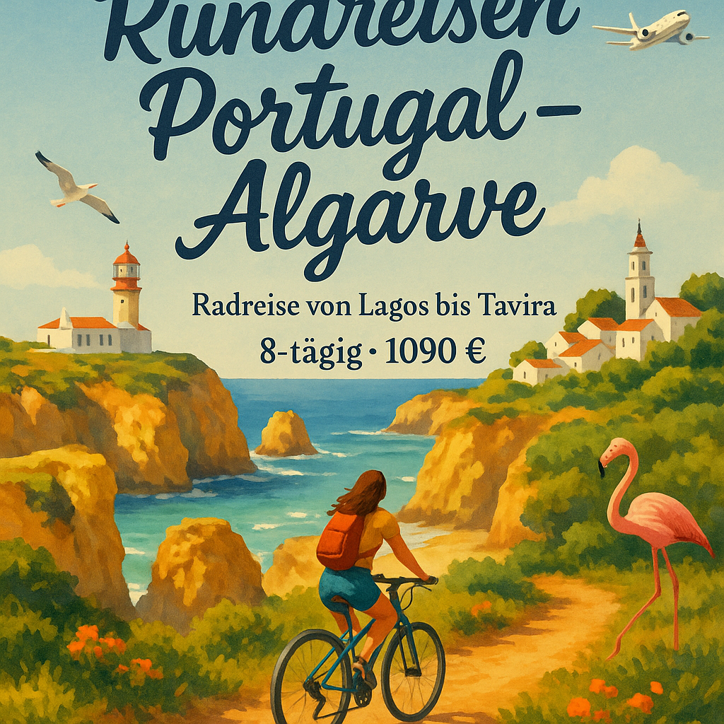 Rundreisen Portugal - Algarve: Radreise von Lagos bis Tavira 8-tägig inkl. Flug 3-/4-Sterne-Hotels mit Frühstück Leihfahrrad und Gepäcktransfer