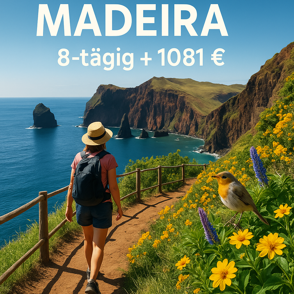 Rundreisen Portugal - Madeira: Wandern zwischen Steilklippen und Blütenpracht 8-tägig inkl. Flug Mittelklassehotels mit Frühstück Inkl. 5 individu
