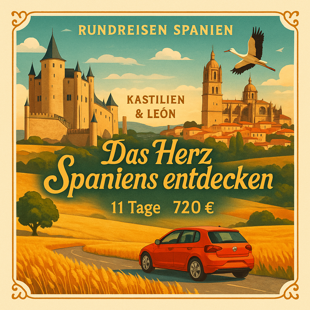 Rundreisen Spanien - Kastilien & León: Flexible Mietwagen-Rundreise ab/an Madrid: Das Herz Spaniens entdecken 10 Nächte Route, Dauer und weitere Rei