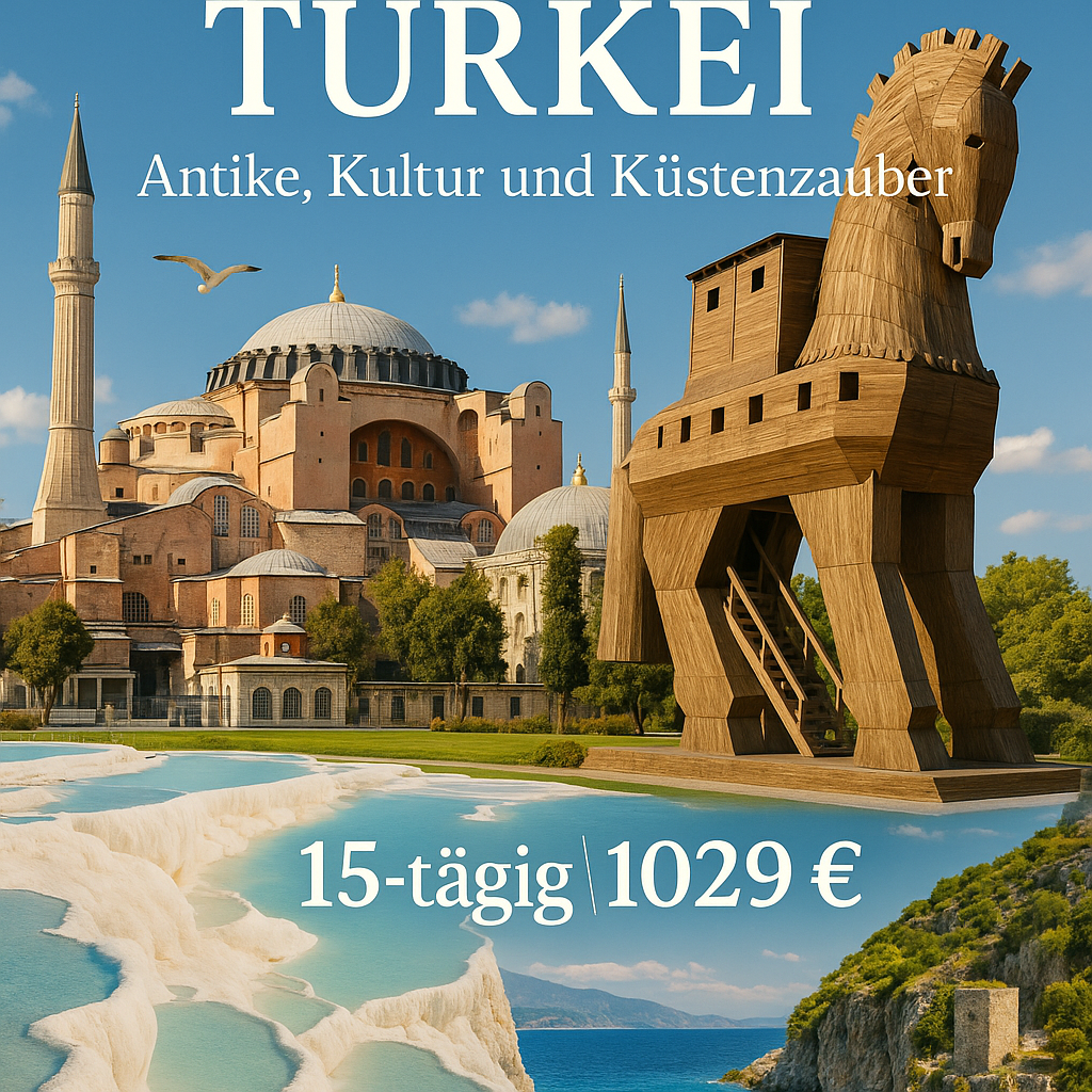 Rundreisen Türkei: Antike, Kultur und Küstenzauber 15-tägig inkl. Flüge 4-Sterne-Hotels mit Verpflegung / 5-Sterne-Hotel mit All Inclusive Inkl. A