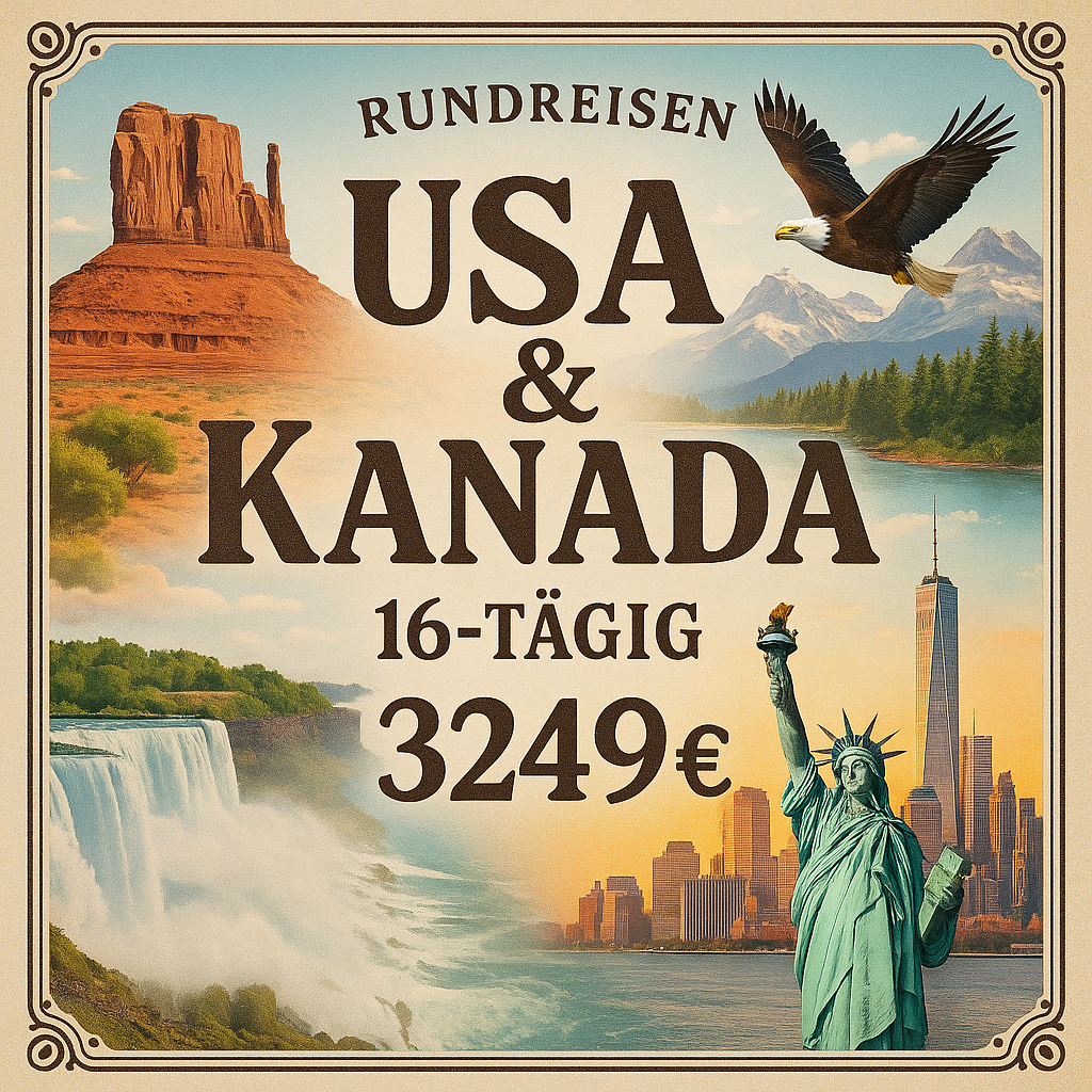 Rundreisen USA & Kanada: Abenteuer zwischen Monumenten und Naturwundern 16-tägig inkl. Flüge Mittelklassehotels mit Frühstück Inkl. Aktivitäten &