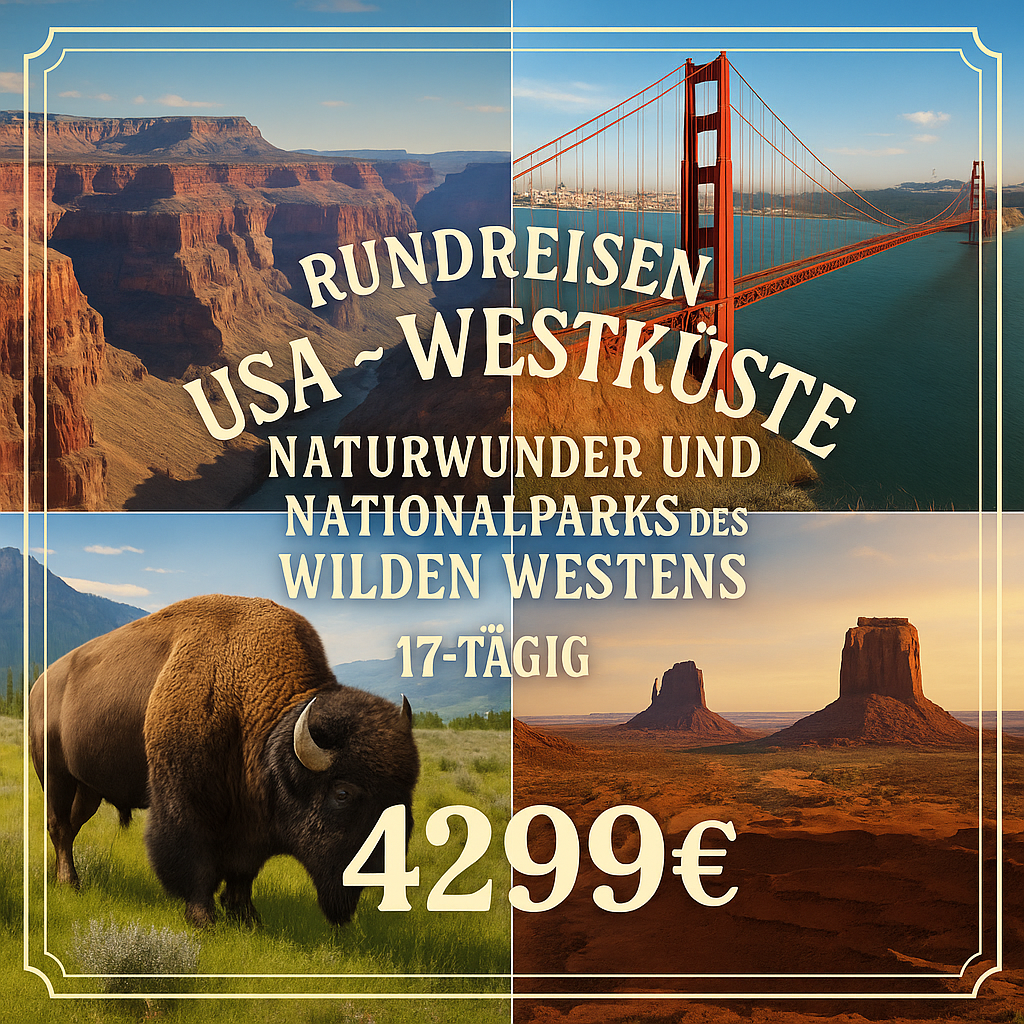 Rundreisen USA - Westküste: Naturwunder und Nationalparks des Wilden Westens 17-tägig inkl. Flüge Mittelklassehotels mit Frühstück Inkl. Eintritt