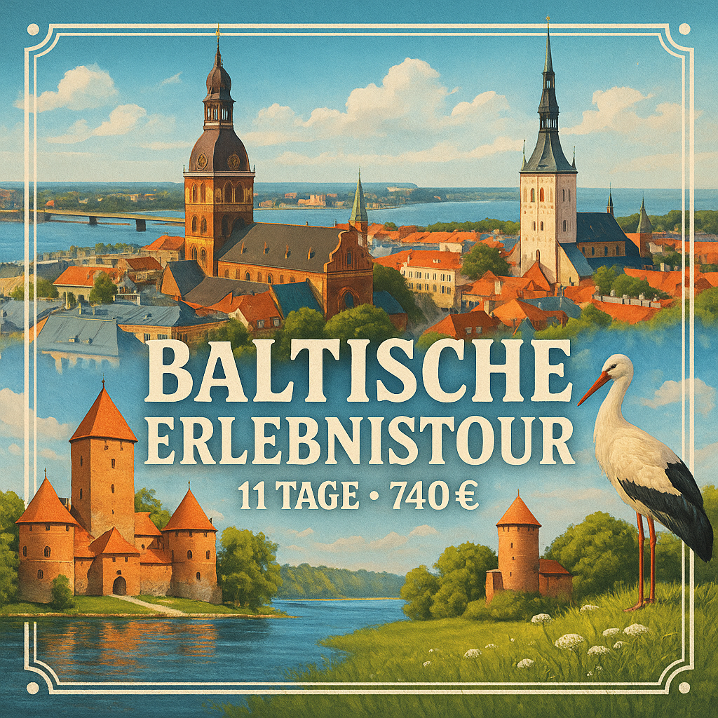 Rundreisen Baltikum - Erlebnisreise: Flexible Mietwagen-Rundreise ab/an Riga: Baltische Erlebnistour 11 Nächte Route, Dauer und weitere Reisebestandt