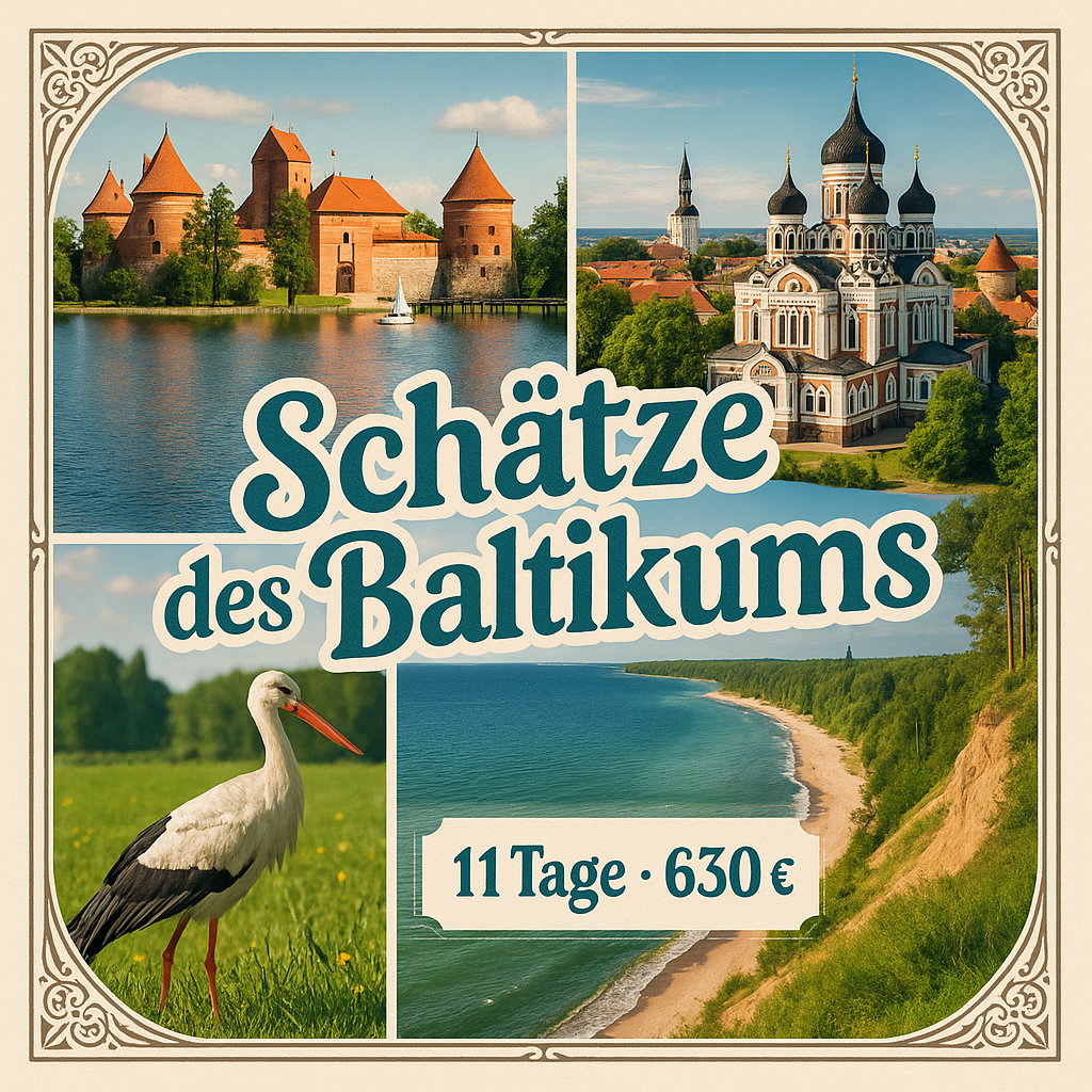 Rundreisen Baltikum: Flexible Mietwagen-Rundreise ab Vilnius bis Tallinn: Schätze des Baltikums 10 Nächte Route, Dauer und weitere Reisebestandteile Rundreisen Baltikum: Flexible Mietwagen-Rundreise ab Vilnius bis Tallinn: Schätze des Baltikums 10 Nächte Route, Dauer und weitere Reisebestandteile