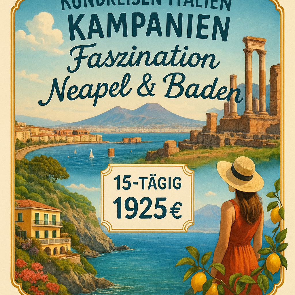 Rundreisen Italien - Kampanien: Faszination Neapel & Baden im Hotel La Ginestra auf Ischia 15-tägig inkl. Flüge 4-/3-Sterne-Hotel mit Halbpension In Rundreisen Italien - Kampanien: Faszination Neapel & Baden im Hotel La Ginestra auf Ischia 15-tägig inkl. Flüge 4-/3-Sterne-Hotel mit Halbpension In