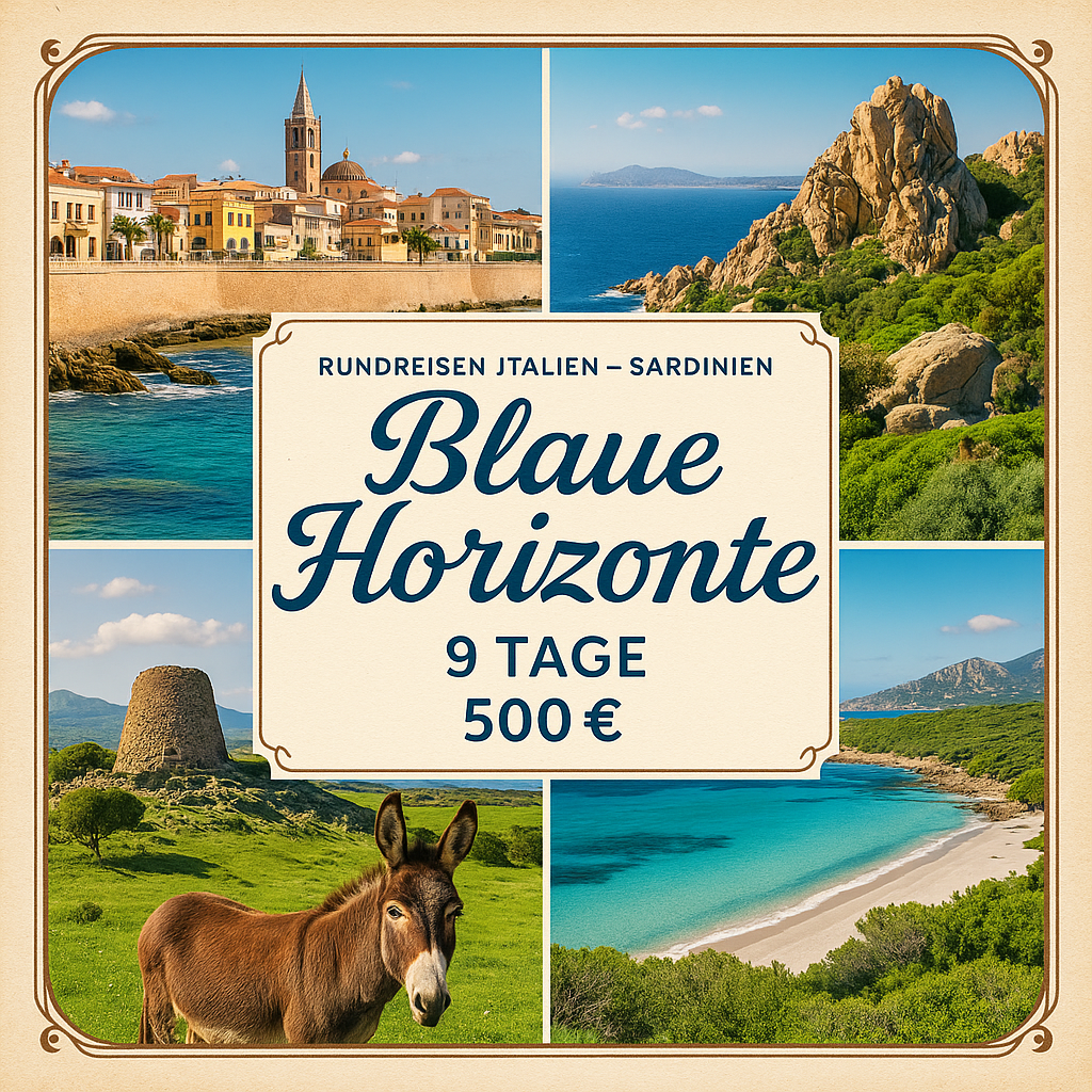 Rundreisen Italien - Sardinien: Flexible Mietwagen-Rundreise ab/an Olbia: Blaue Horizonte 8 Nächte Route, Dauer und weitere Reisebestandteile flexibe