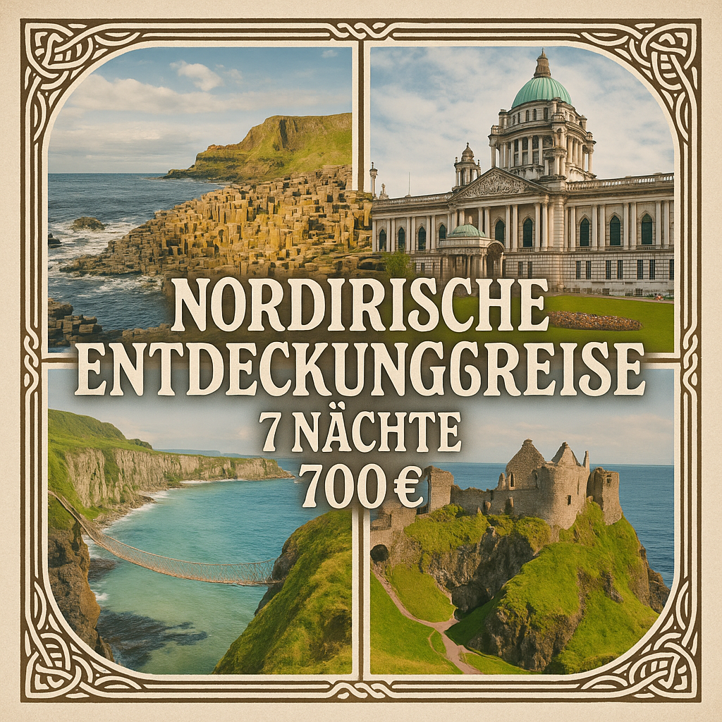 Rundreisen Nordirland: Flexible Mietwagen-Rundreise ab/an Belfast: Nordirische Entdeckungsreise 7 Nächte Route, Dauer und weitere Reisebestandteile f
