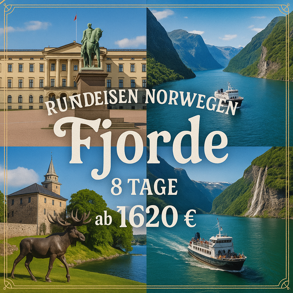 Rundreisen Norwegen - Fjorde: Individuelle Rundreise ab/bis Oslo: Schönste Fjorde 7 Nächte Vor- und Nachprogramm sowie weitere Reisebestandteile ind
