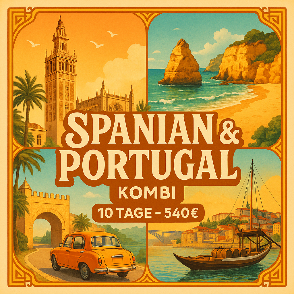 Rundreisen Spanien & Portugal Kombi : Flexible Mietwagen-Rundreise ab/bis Jerez: Spanien & Portugal Kombi 9 Nächte Route, Dauer und weitere Reisebest