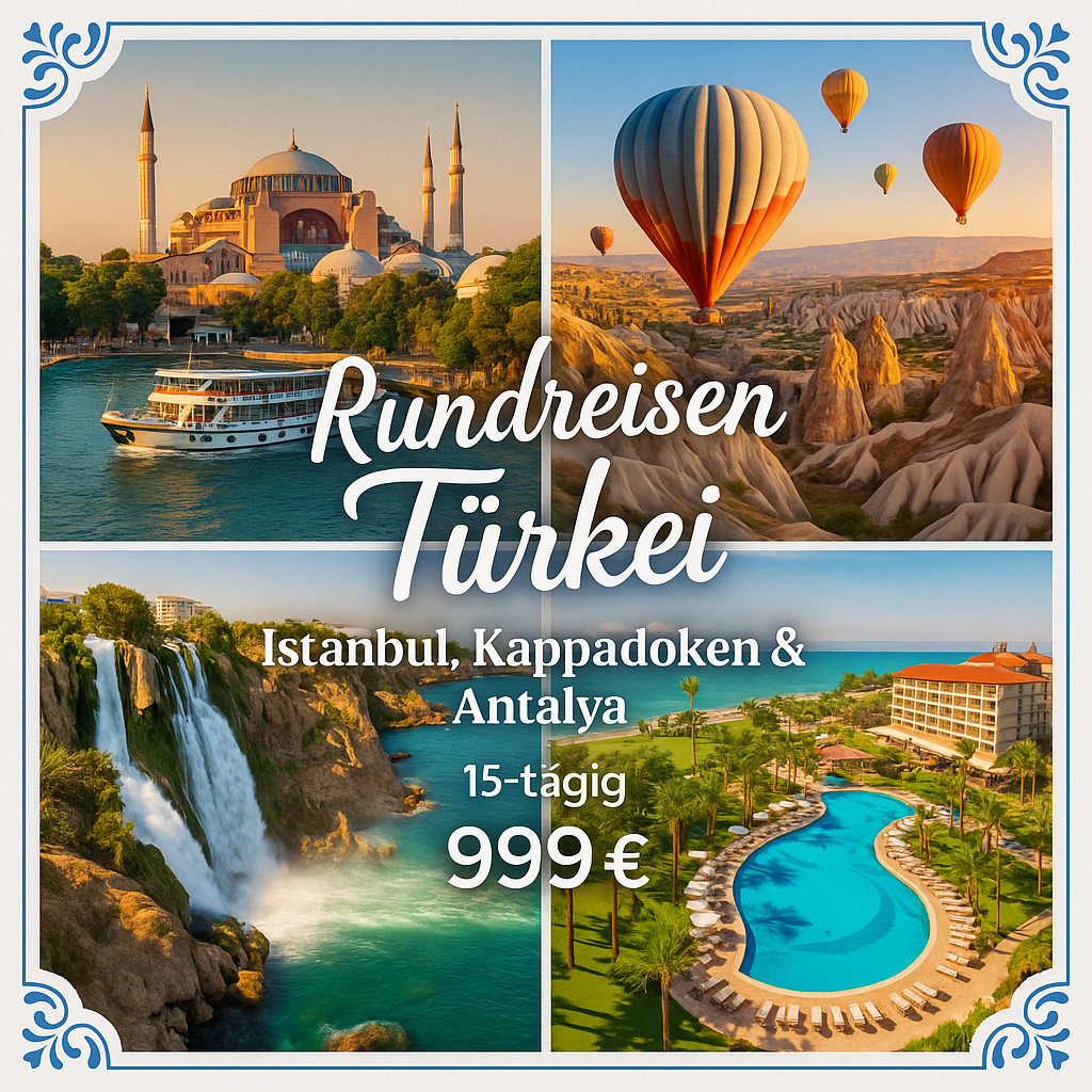 Rundreisen Türkei – Istanbul & Kappadokien: Vom Bosporus bis zum Mittelmeer & Erholung im Hotel Sealife Buket Beach 15-tägig inkl. Flüge 4-Sterne-H