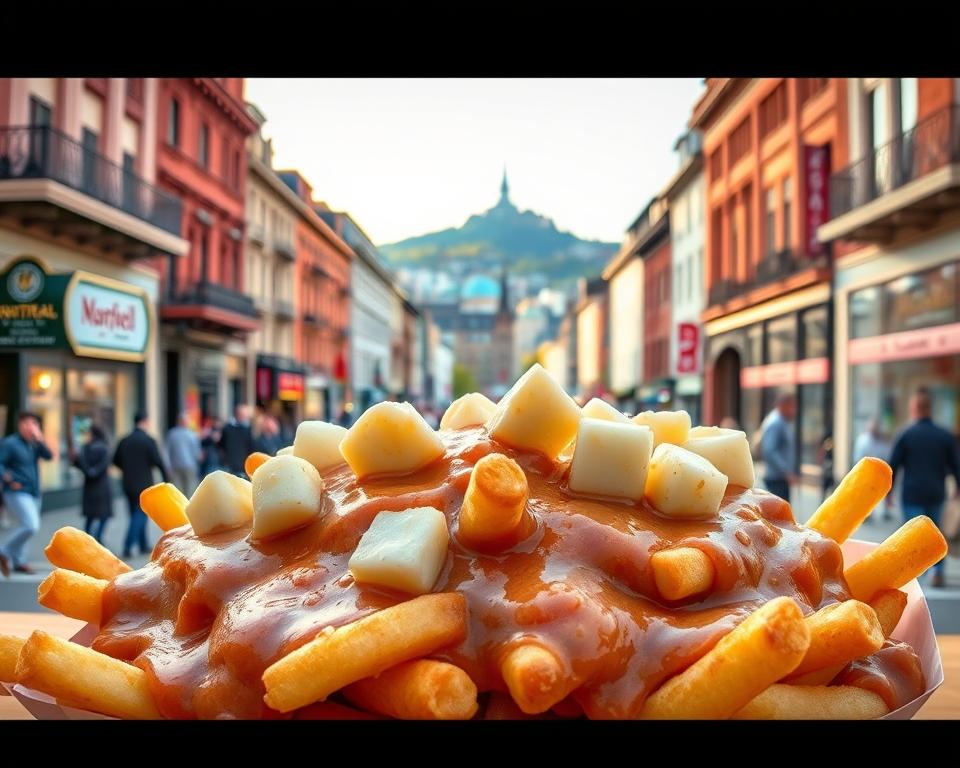 Poutine Gericht Montreal kulinarische Spezialität