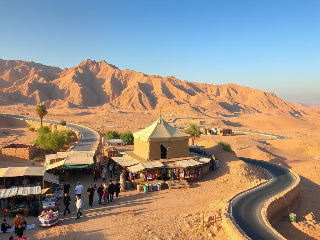 Practical Travel Tips Jordan: A stunning aerial view of Jordan's serene landscapes, showcasing the iconic winding roads, vibrant markets, and ancient ruins. The foreground features a group of travelers exploring a bustling souk, surrounded by local merchants and their vibrant wares. In the middle ground, a traditional Bedouin tent stands tall, reflecting the rich cultural heritage of the region. The background is dominated by the majestic, rugged mountains, casting long shadows and creating a sense of depth and adventure. The image is bathed in warm, golden light, evoking the sun-drenched atmosphere of the Middle East. The overall composition conveys a sense of exploration, cultural immersion, and the practical considerations of navigating Jordan's diverse landscapes. Practical Travel Tips Jordan: A stunning aerial view of Jordan's serene landscapes, showcasing the iconic winding roads, vibrant markets, and ancient ruins. The foreground features a group of travelers exploring a bustling souk, surrounded by local merchants and their vibrant wares. In the middle ground, a traditional Bedouin tent stands tall, reflecting the rich cultural heritage of the region. The background is dominated by the majestic, rugged mountains, casting long shadows and creating a sense of depth and adventure. The image is bathed in warm, golden light, evoking the sun-drenched atmosphere of the Middle East. The overall composition conveys a sense of exploration, cultural immersion, and the practical considerations of navigating Jordan's diverse landscapes.