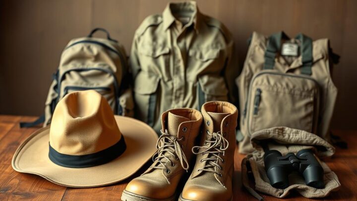 Safari-Kleidung Packliste