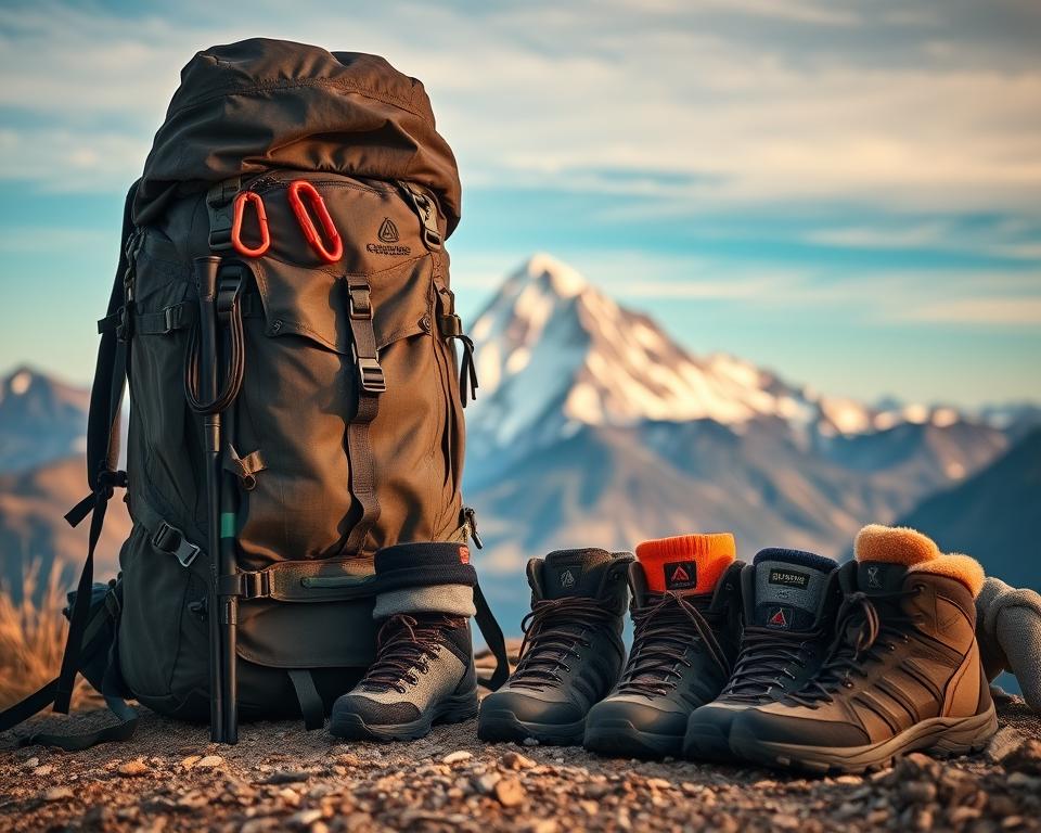 Ausrüstung für Bergwanderung Ausrüstung für Bergwanderung