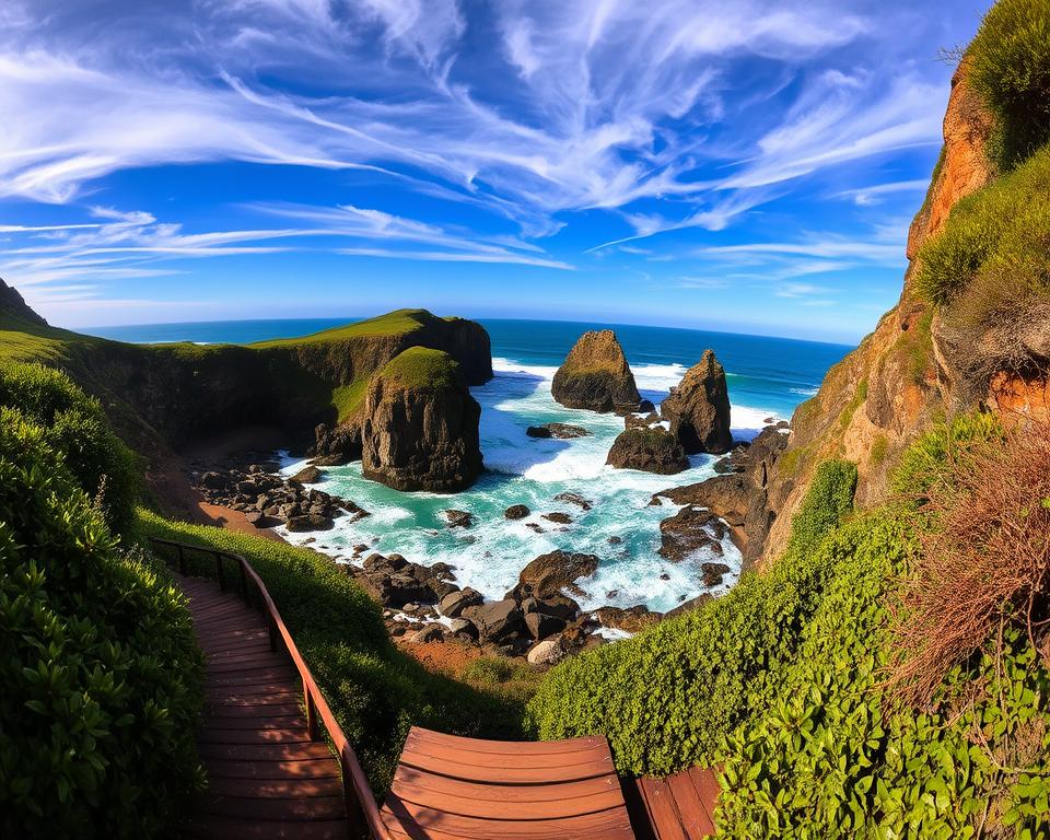 Aussicht Indischer Ozean Storms River Mouth