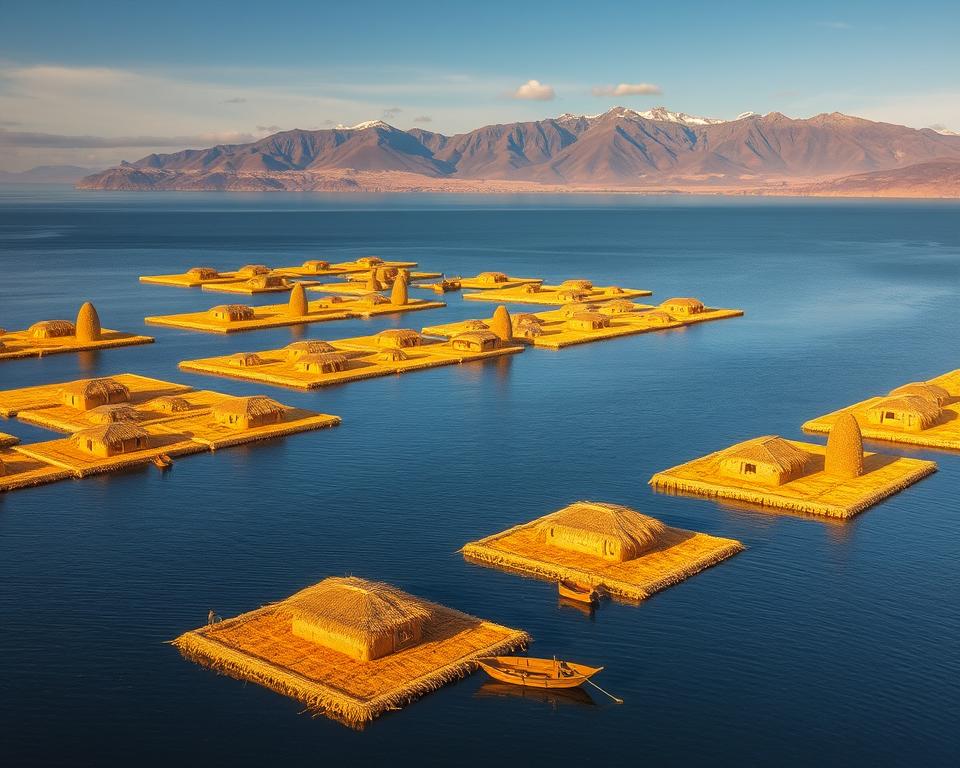 Bauweise der schwimmenden Inseln Uros