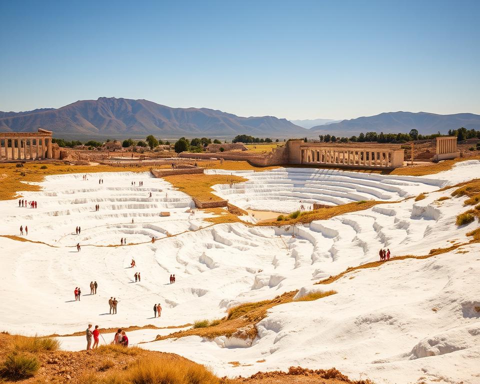Besuch Pamukkale Hierapolis Ruinen