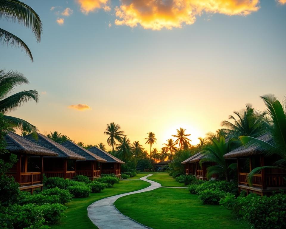 Bungalows und Unterkünfte auf der Insel