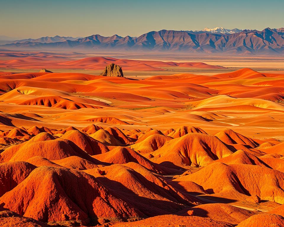 Farbige Erde Geopark Formationen