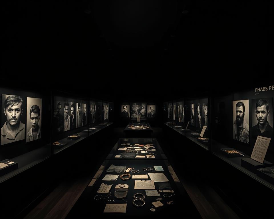 Fotos der Gefangenen im Museum