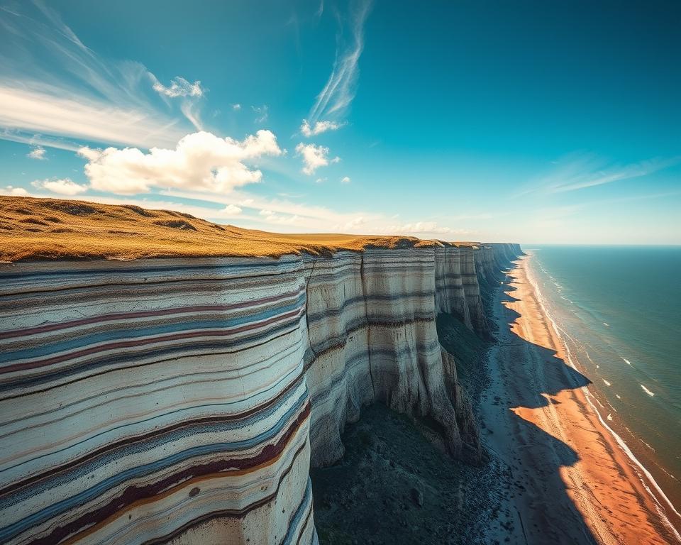Geologische Schichten der Kreideküste