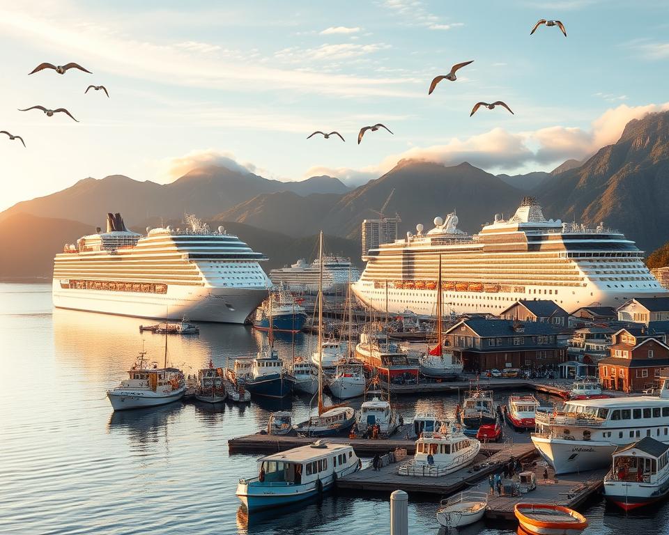 Hafen und Kreuzfahrtschiffe Ketchikan