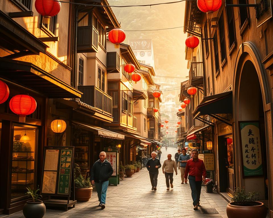 Jiufen Bergdorf Teehäuser Gassen