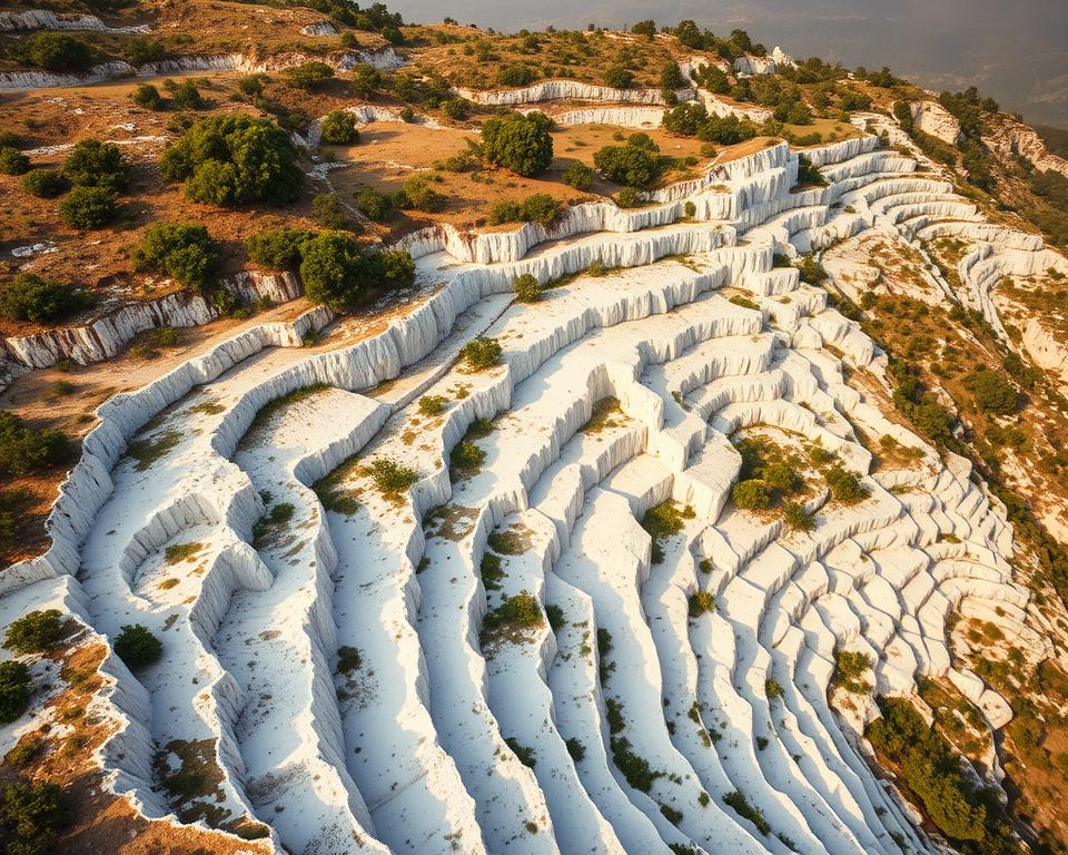 Kalksteinterrassen Entstehung geologischer Prozess Kalksteinterrassen Entstehung geologischer Prozess