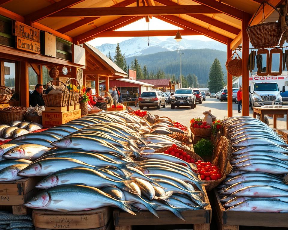 Lachse und regionale Spezialitäten Ketchikan