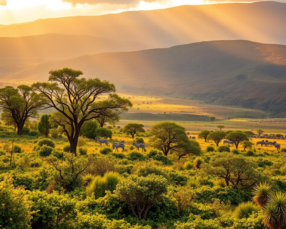 Ngorongoro Landschaften Vegetation