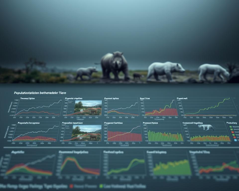 Populationsstatistiken bedrohter Tiere