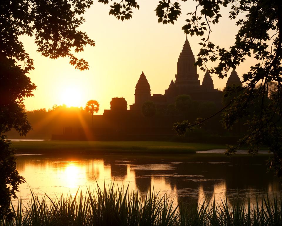 Sonnenaufgang Angkor Tempel