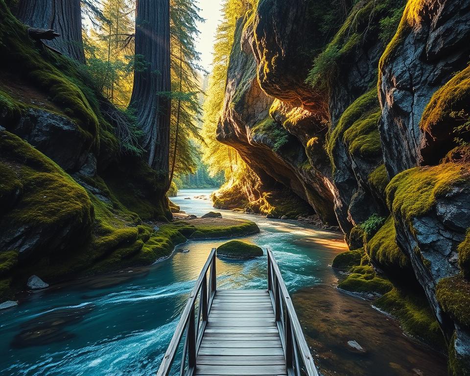 Spaziergang entlang des Ketchikan Creek