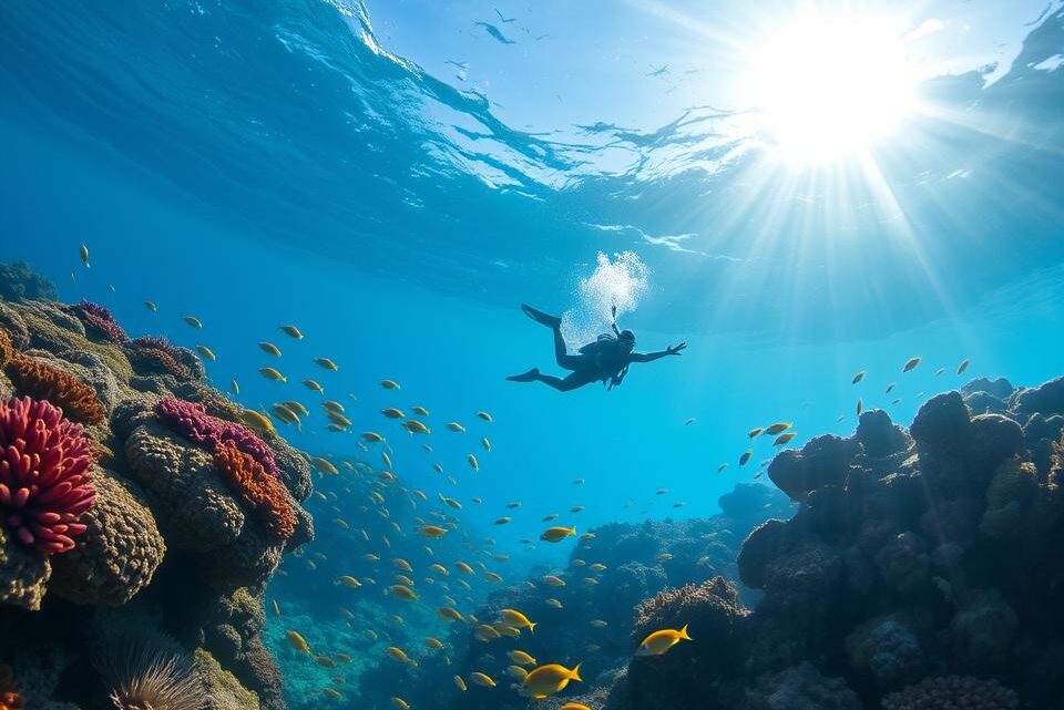 Unterwasser-Spaziergang in Grand Baie