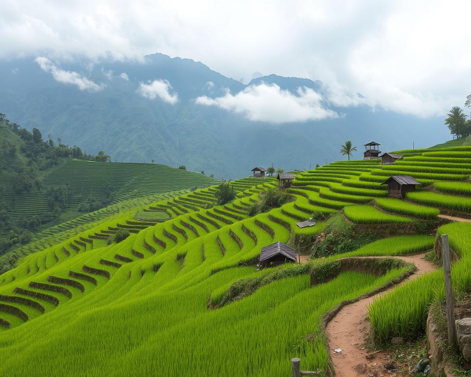 Versteckte Reisterrassen im Norden Versteckte Reisterrassen im Norden