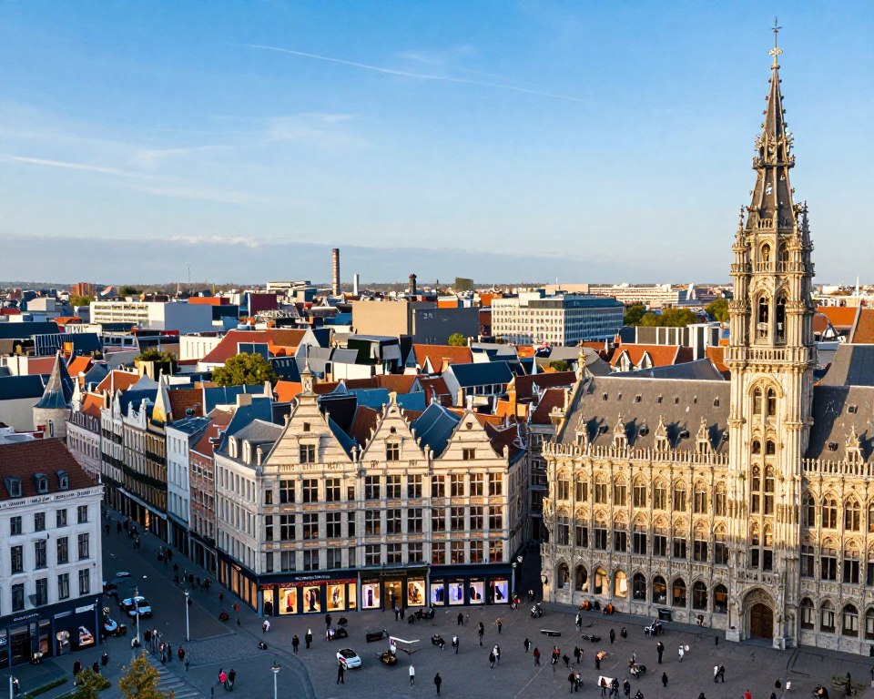 Antwerpen Stadtpanorama mit Belgien Architektur Antwerpen Stadtpanorama mit Belgien Architektur