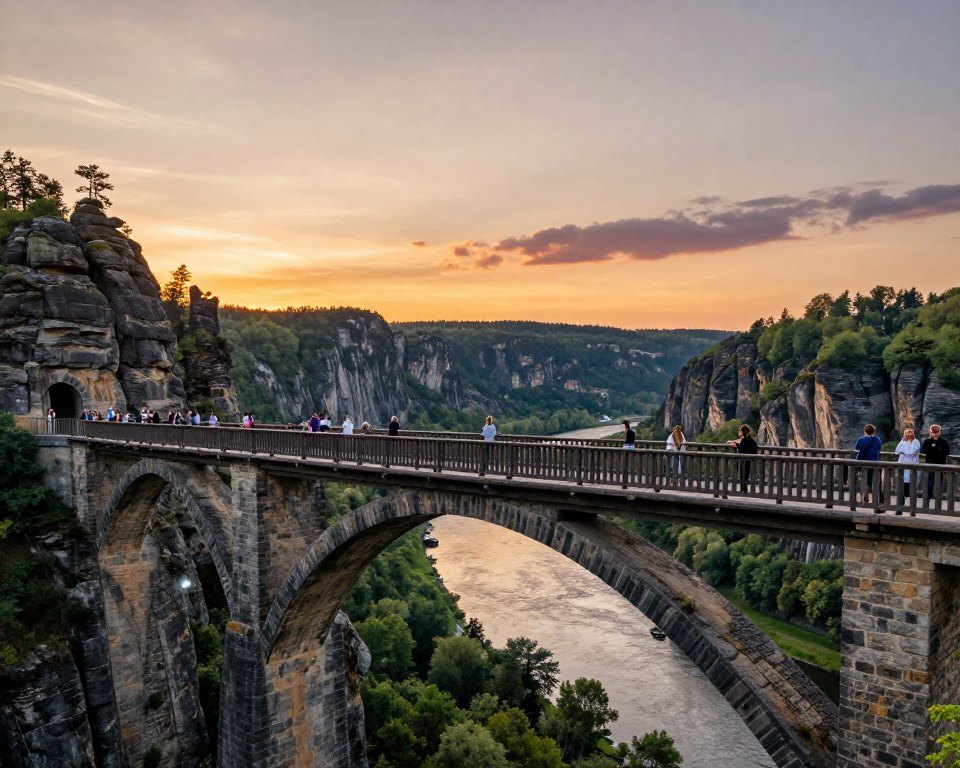 Basteibrücke Panorama Aussicht