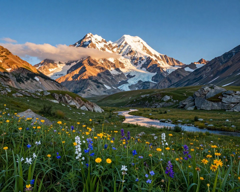 Berglandschaft im Denali National Park Berglandschaft im Denali National Park