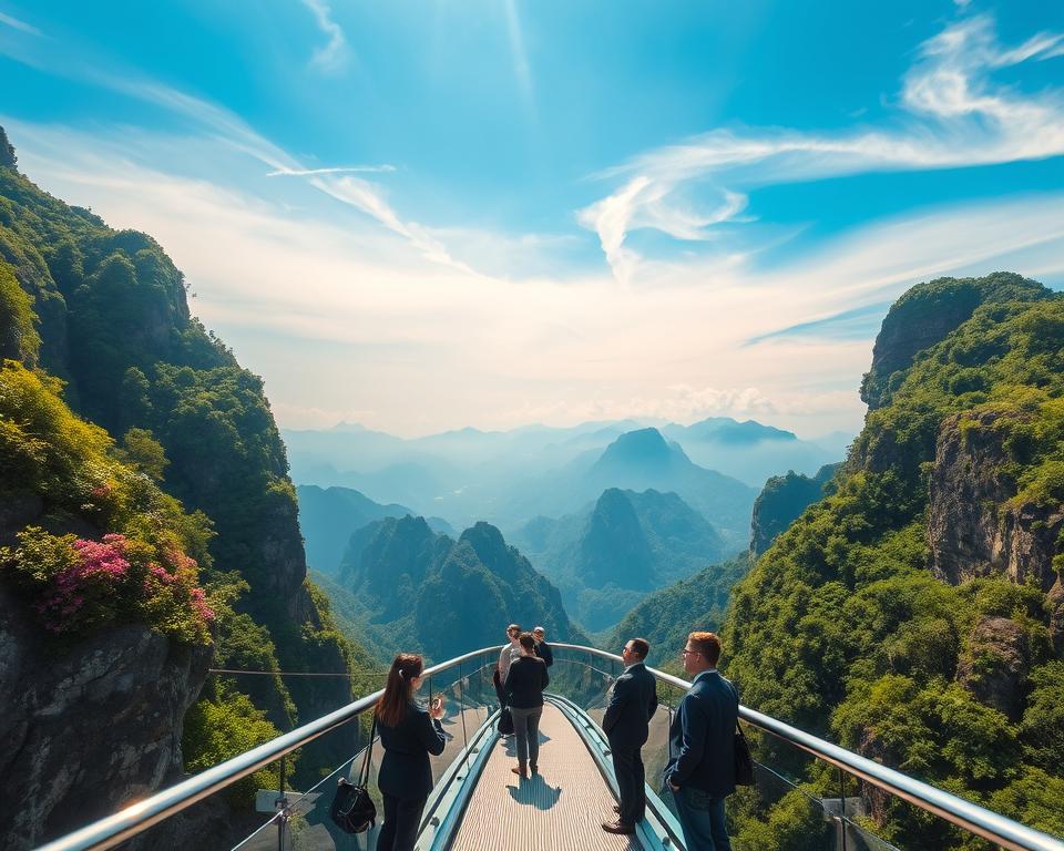 Beyond Skywalk Nangshi gläserne Brücke Beyond Skywalk Nangshi gläserne Brücke