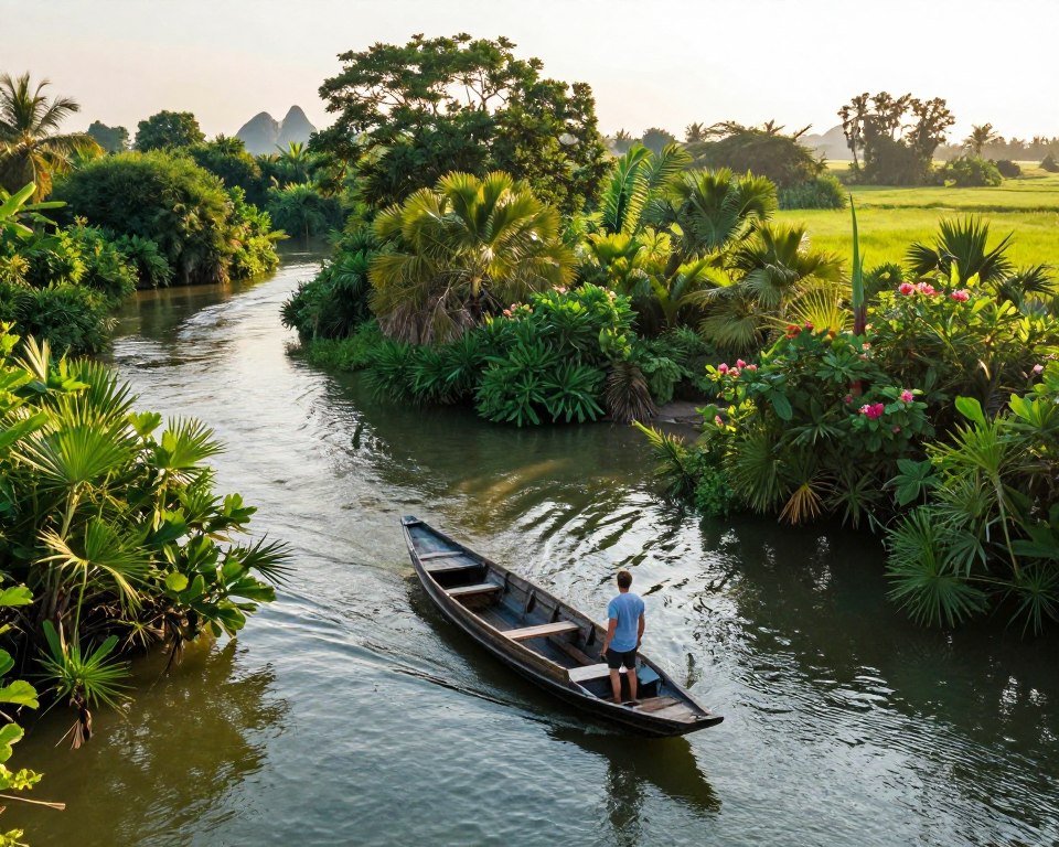 Bootstouren Mekong Landschaft
