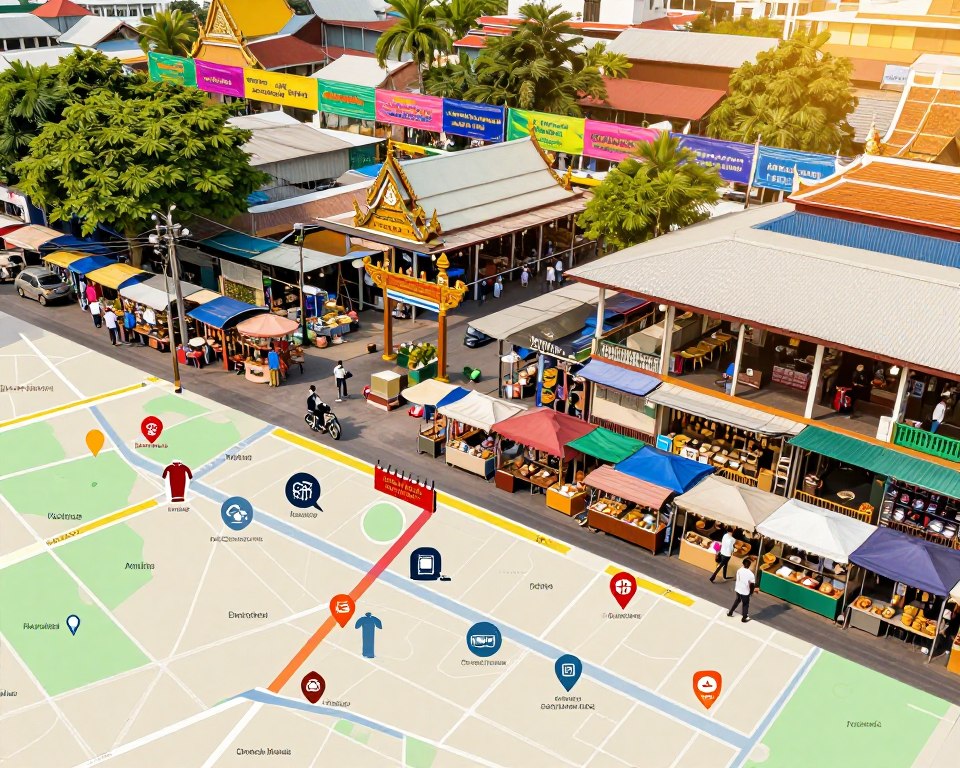 Chatuchak Sektionen Übersichtskarte