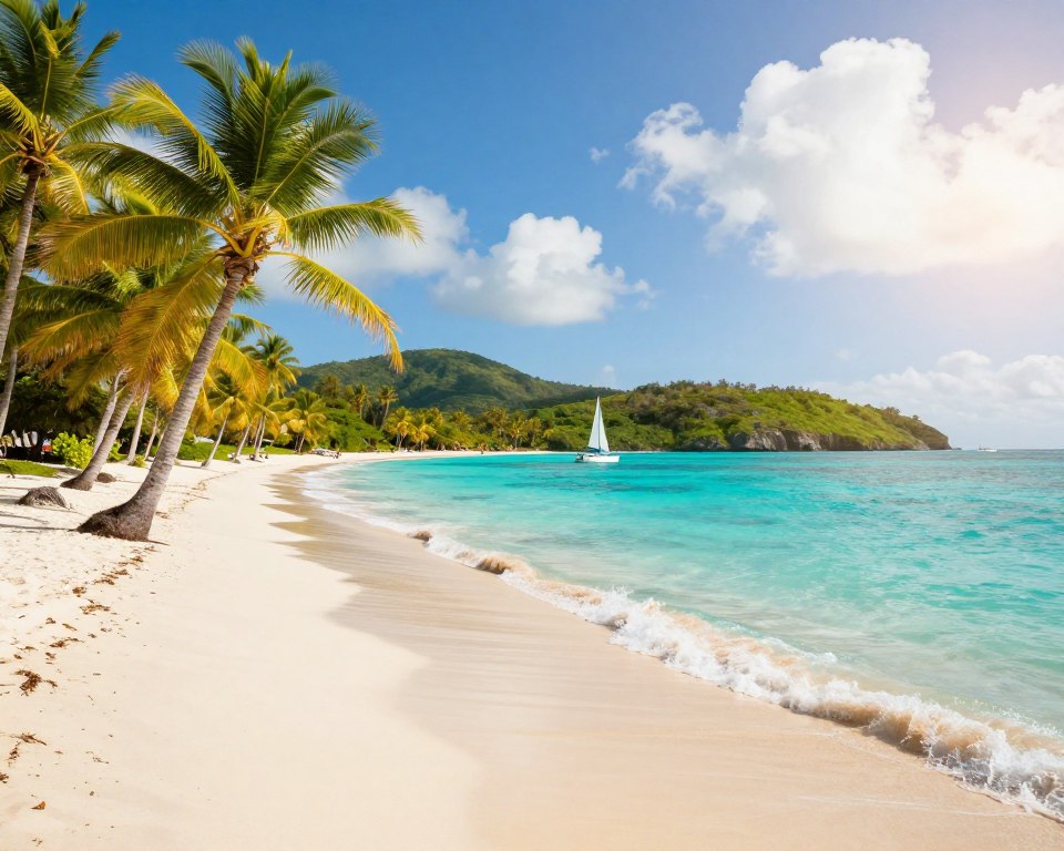 Karibische Insel im Februar