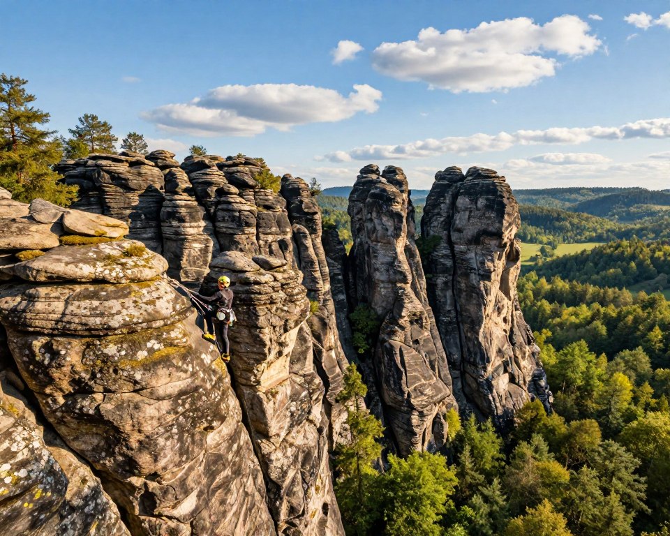 Klettern Elbsandsteingebirge Schrammsteine